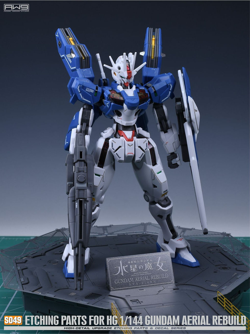 縮圖：[特別訂購] Madworks AW9 HG 1/144 水星的魔女 風靈高達修改型 Gundam Aerial Rebuild 細節蝕刻片+水貼套裝 S049