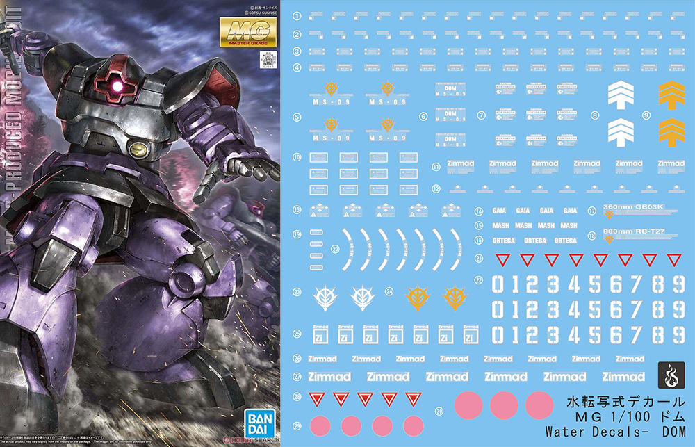 炎 MG 大魔 (2022年版) 專用水貼