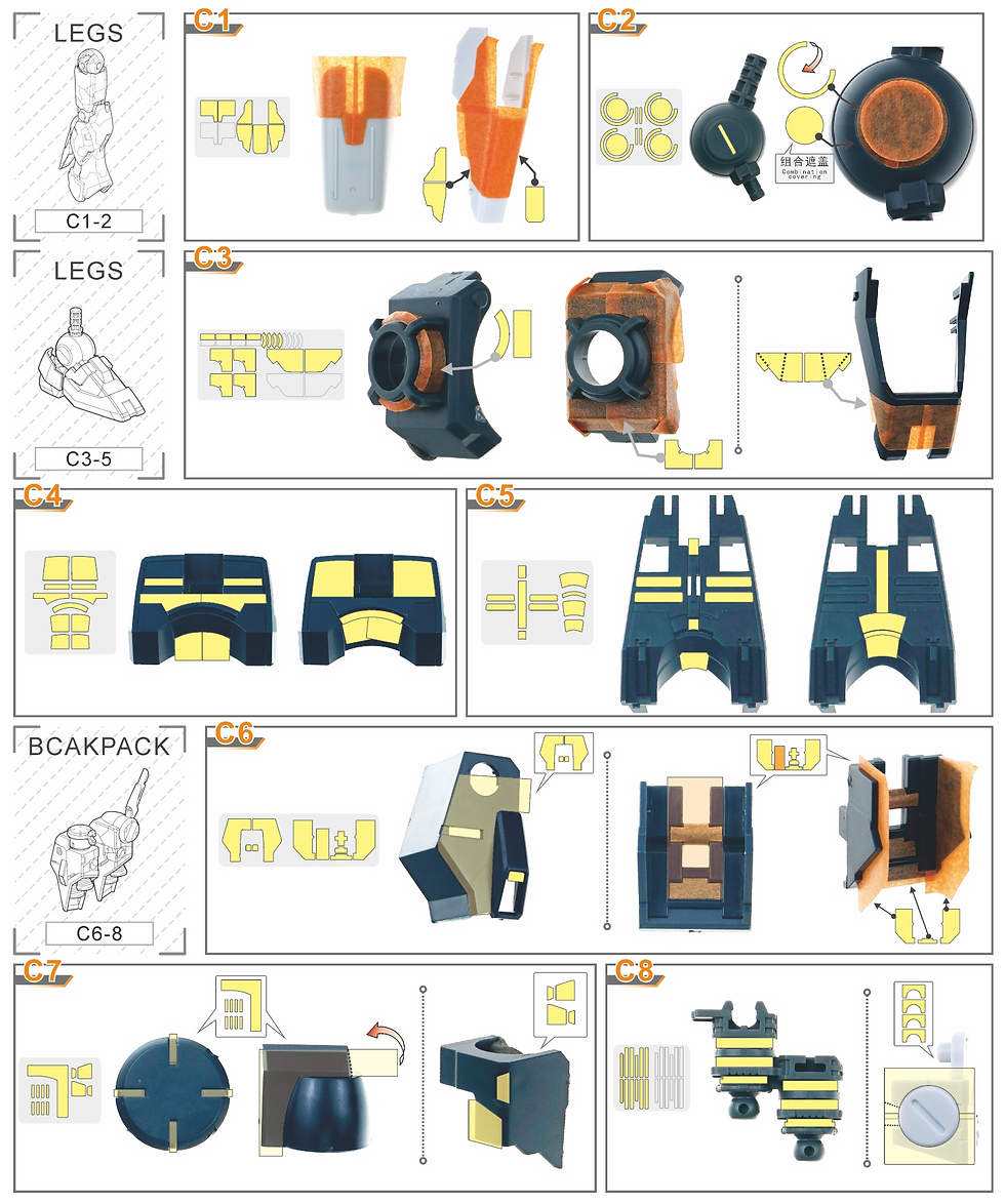 縮圖：[特別訂購] TAS 沉迷者 MG 1/100 卡版牛高達 Nu Gundam Ver.Ka 預切割遮蓋帶 + 蝕刻片 + 改件