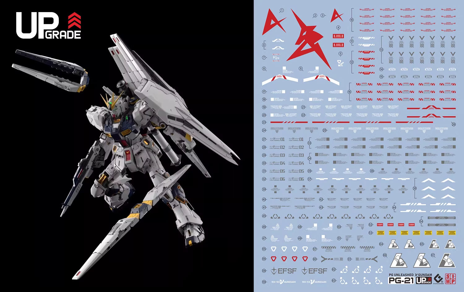 [特別訂購] EVO Monster PGU 1/100 牛高達 Nu Gundam 專用水貼