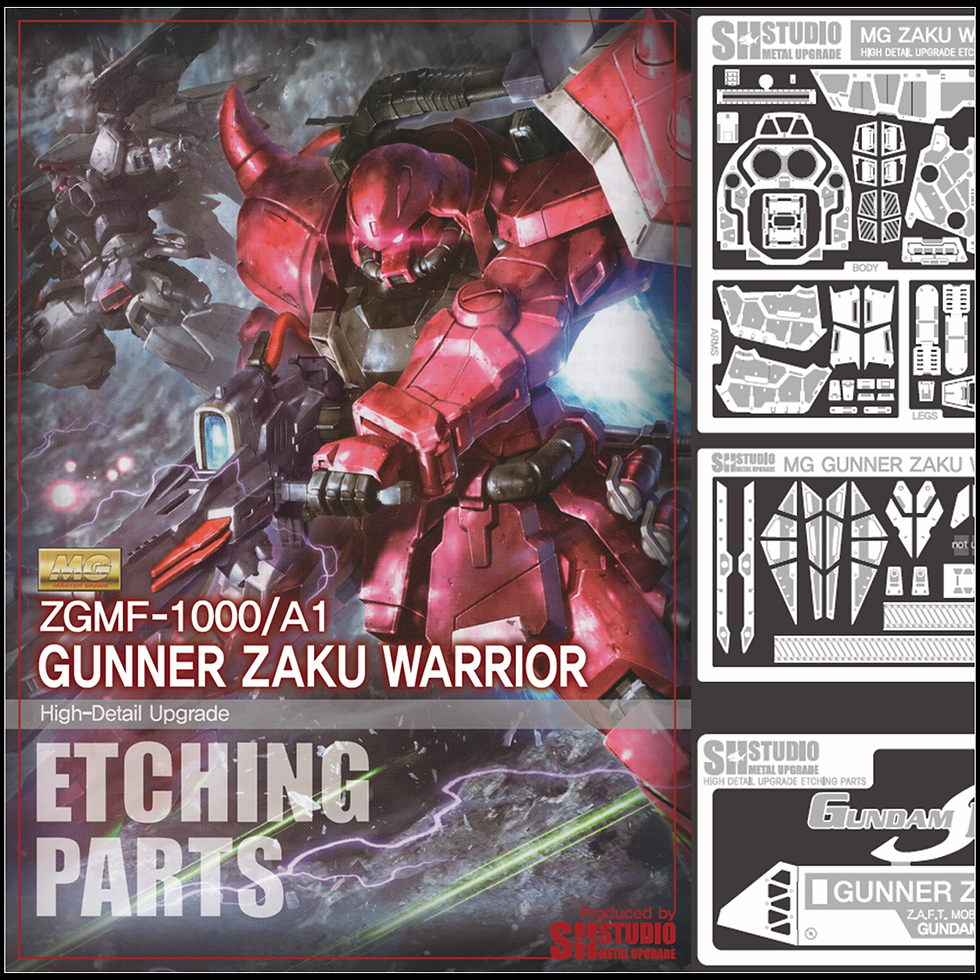 SH 工作室 MG 1/100 露娜 渣古勇士 Gunner Zaku Warrior 蝕刻片套裝