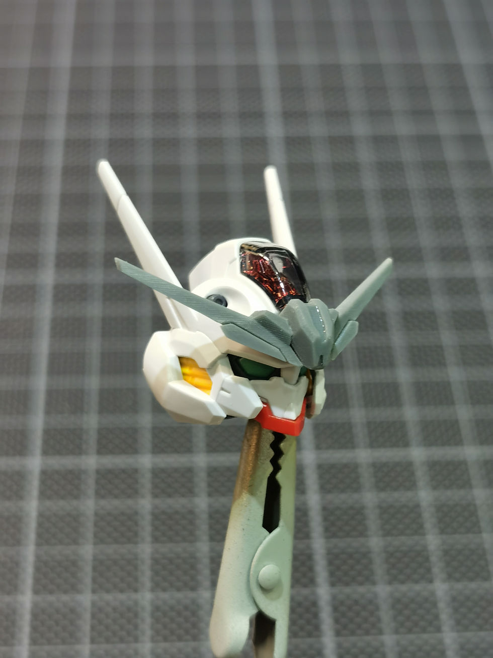 縮圖：Side Mechanics 3D 印製 FM 1/100 水星的魔女 風靈高達 Gundam Aerial 頭部天線樹脂膠改件