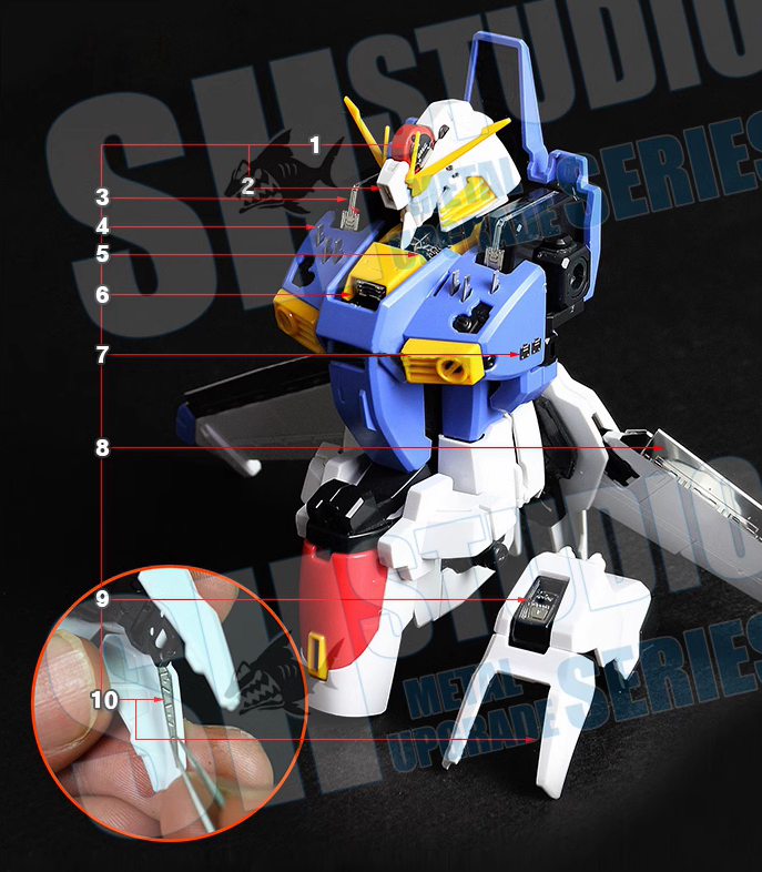 縮圖：[特別訂購] SH 工作室 MG 1/100 EX-S 高達 蝕刻片套裝