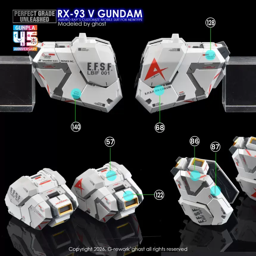 縮圖：[特別訂購] 炎特別版 PGU 1/60 RX-93 牛高達 Nu Gundam 專用水貼