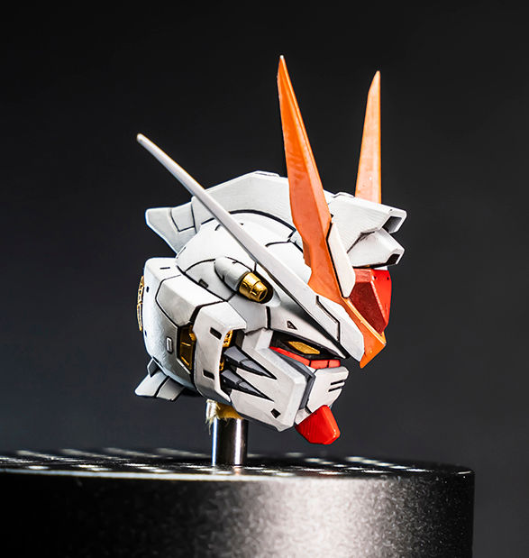 縮圖：颯翼工坊 3D 印製 MG/MGEX 1/100 強襲自由高達頭部樹脂膠改件原件