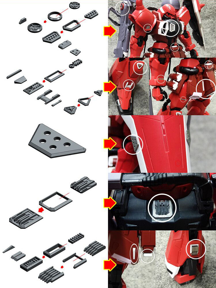 縮圖：阿努比斯 3D 印製 MG 露娜版渣古勇士樹脂膠細節改件 GP007