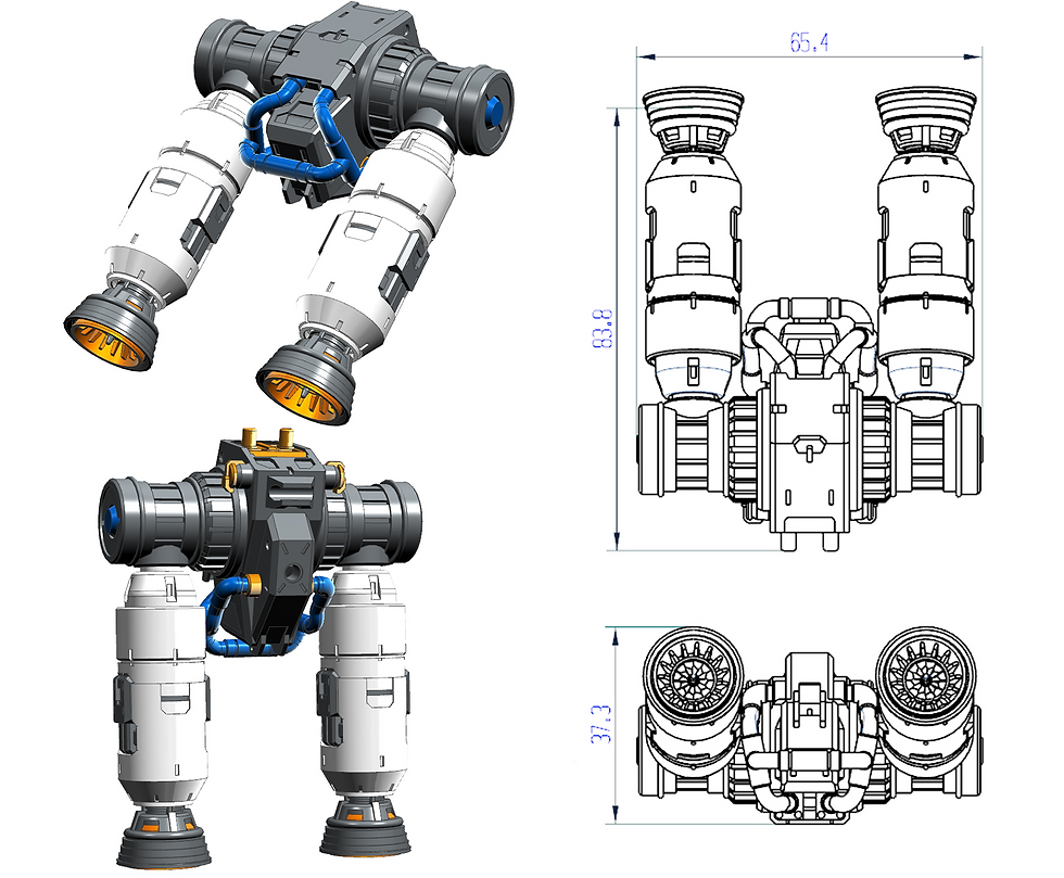 縮圖：[特別訂購] 阿努比斯 3D 印製 HG 1/144 強化推進器改件 EX039