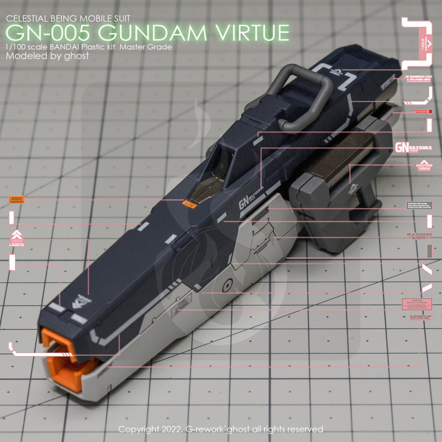 縮圖：炎特別版 MG 1/100 GN-005 德天使+娜德雷 Gundam Virtue 專用水貼