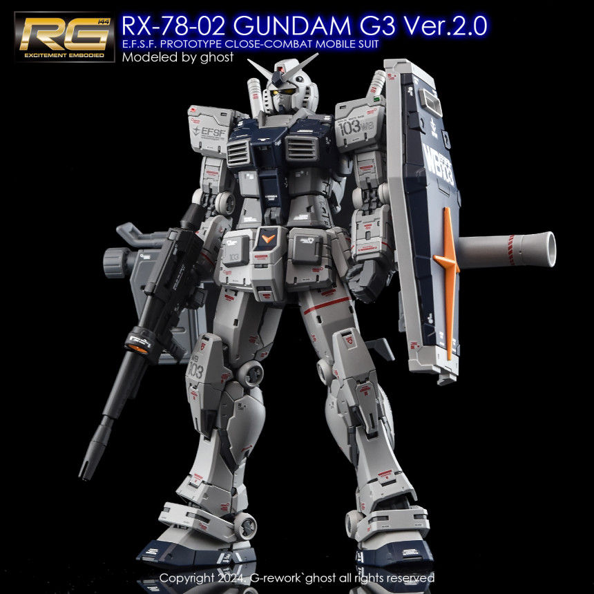 縮圖：炎特別版 RG 1/144 RX-78-2 元祖高達 2.0 G3 Gundam Ver.2.0 專用水貼