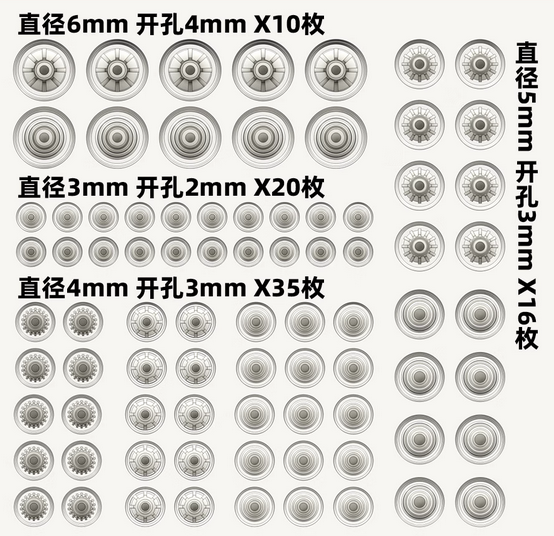 縮圖：狗造社 3D 印製通用樹脂膠機械細節改件 GZHD-028