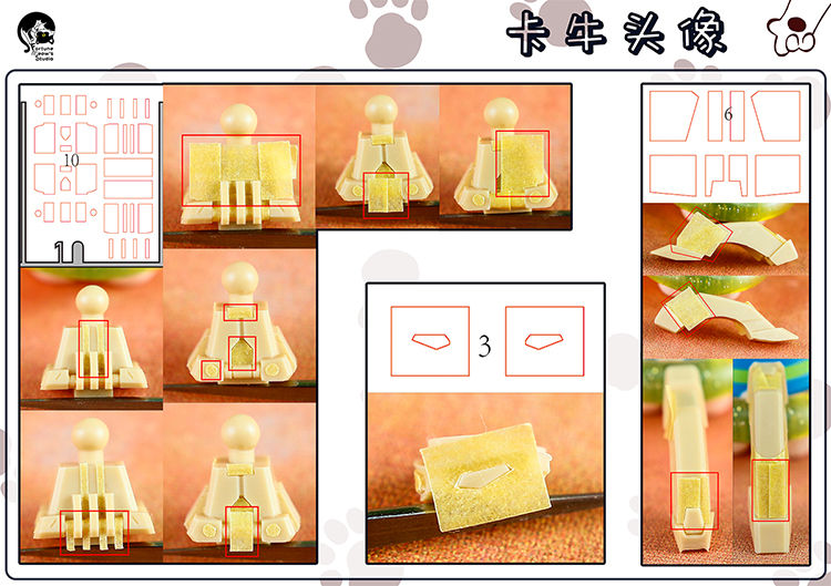 縮圖：[特別訂購] 財喵喵 MG 1/100 卡版牛高達頭像 樹脂膠改件原件