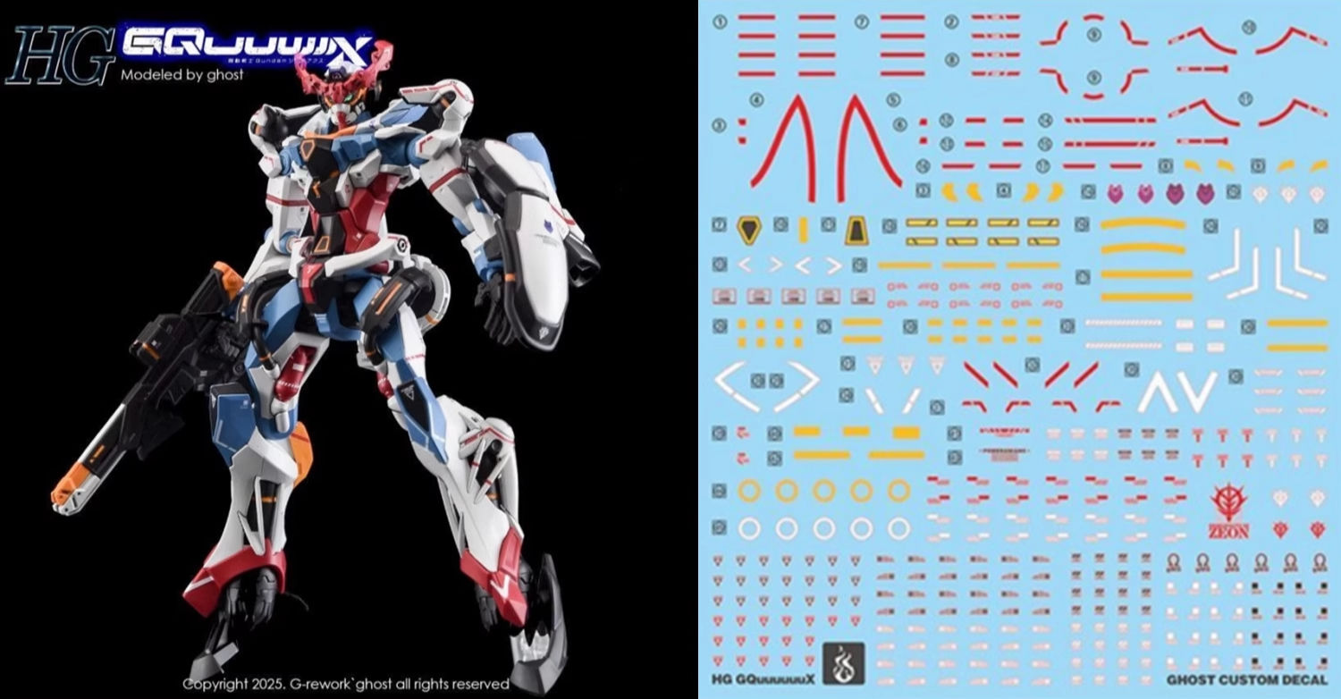 炎特別版 HG 1/144 GQuuuuuuX 專用水貼