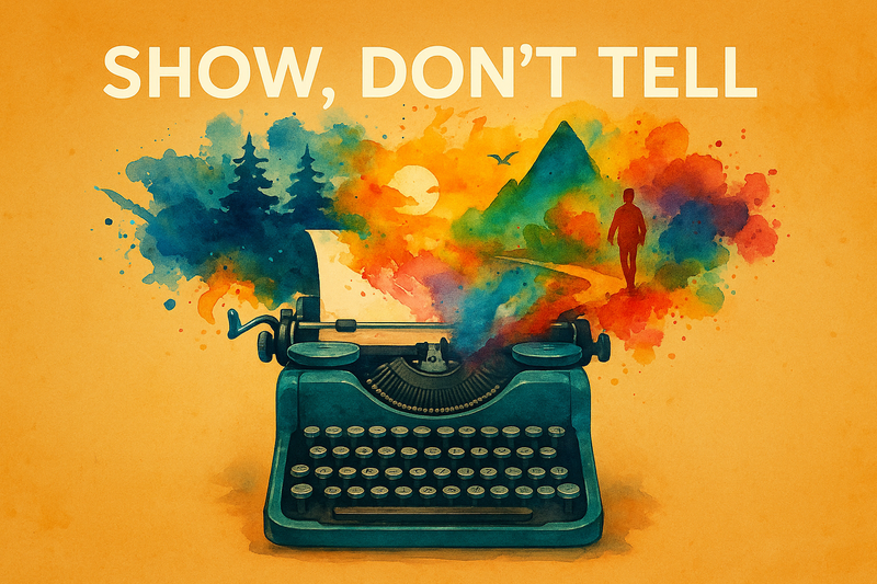 an illustration of a typewriter with the words how do n't tell