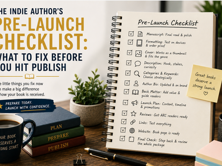The Indie Author’s Pre-Launch Checklist: What to Fix Before You Hit Publish