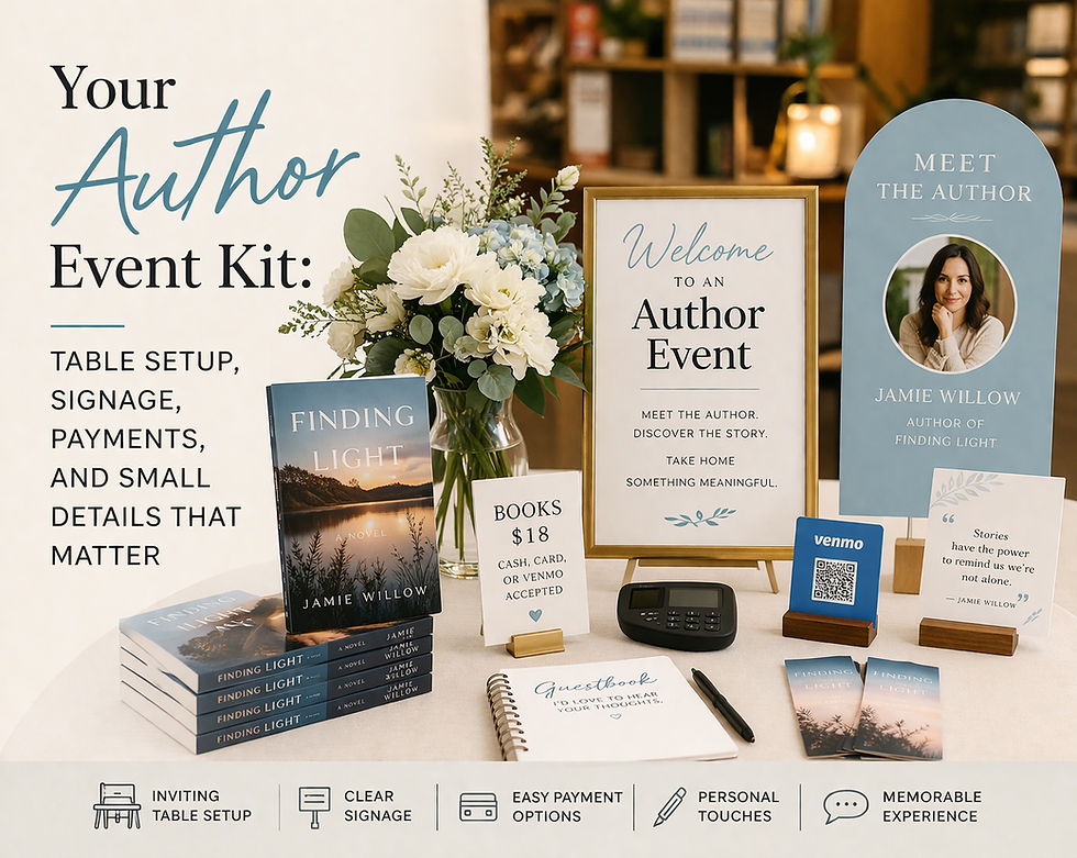 Your Author Event Kit: Table Setup, Signage, Payments, and Small Details That Matter