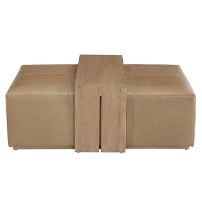 Stockton Leather Ottoman