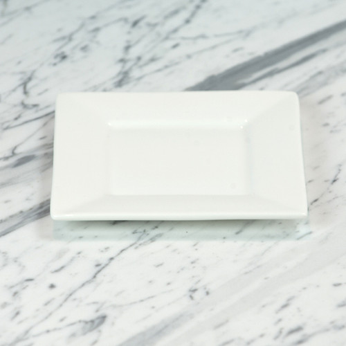 White Square Bread and Butter Plate beachview1