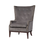 Thumbnail: Grey Velvet Tufted Wingback Chair