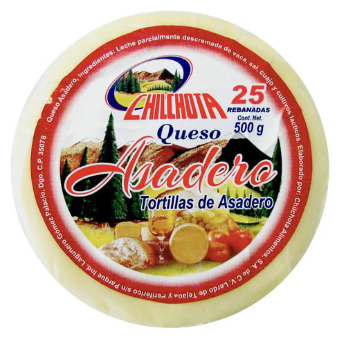 Queso Asadero Tortillita CHILCHOTA 500g Unamex