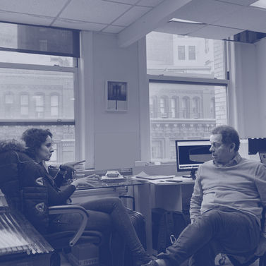 Spring meeting in NYC with guest software developer Marta.