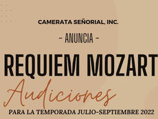 ULTIMA RONDA DE AUDICIONES DE LA CAMERATA SEÑORIAL