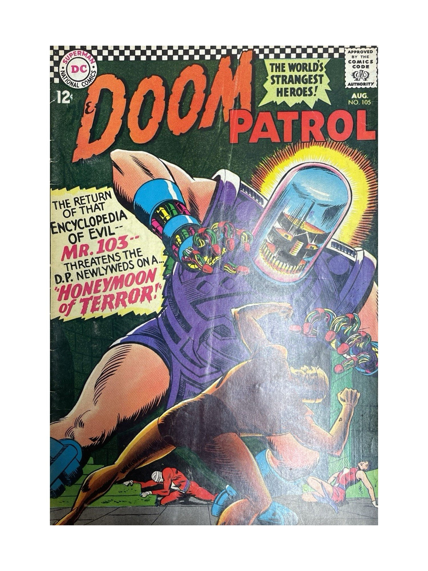 Doom Patrol #105 1966 DC Comic Book Arnold Drake Bob Brown Cover - VF-