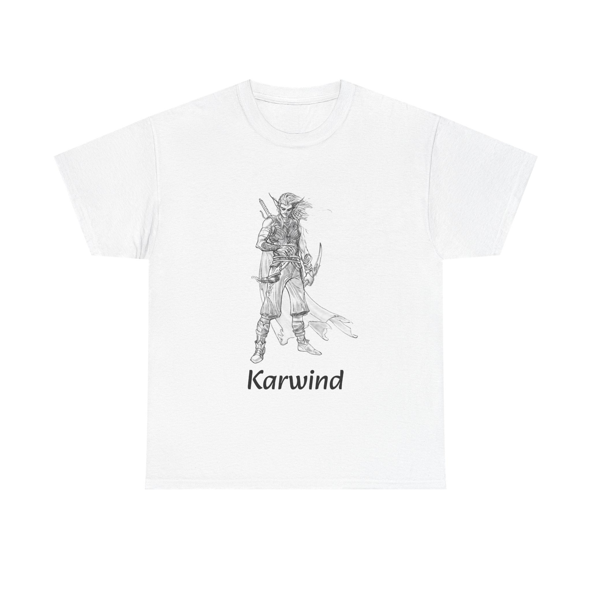 Karwind's Collectibles: Karwind Character Profile Sketch Unisex Heavy Cotton Tee