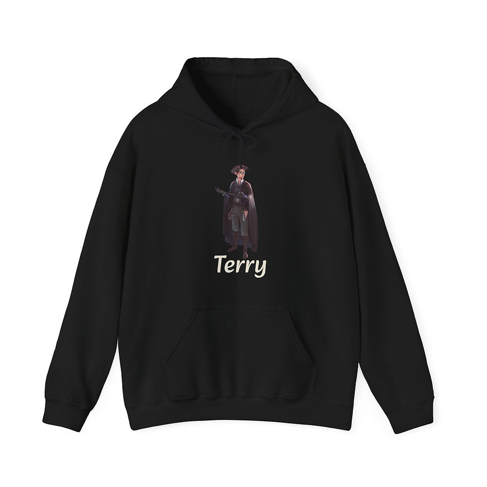 Thumbnail: Terry Character Profile Hoodie, High Fantasy Novel Fan Apparel