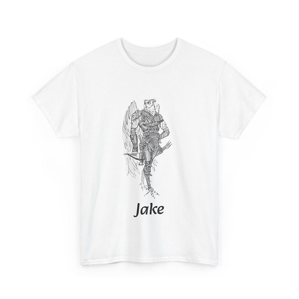 Thumbnail: Fantasy Character Sketch T-Shirt, Karwind's Collectibles, Jake 