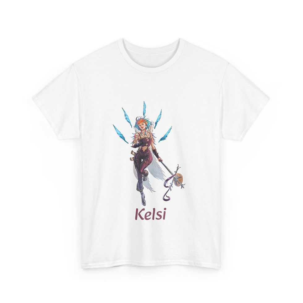 Thumbnail: Karwind's Collectibles: Kelsi Character Profile Unisex Heavy Cotton Tee