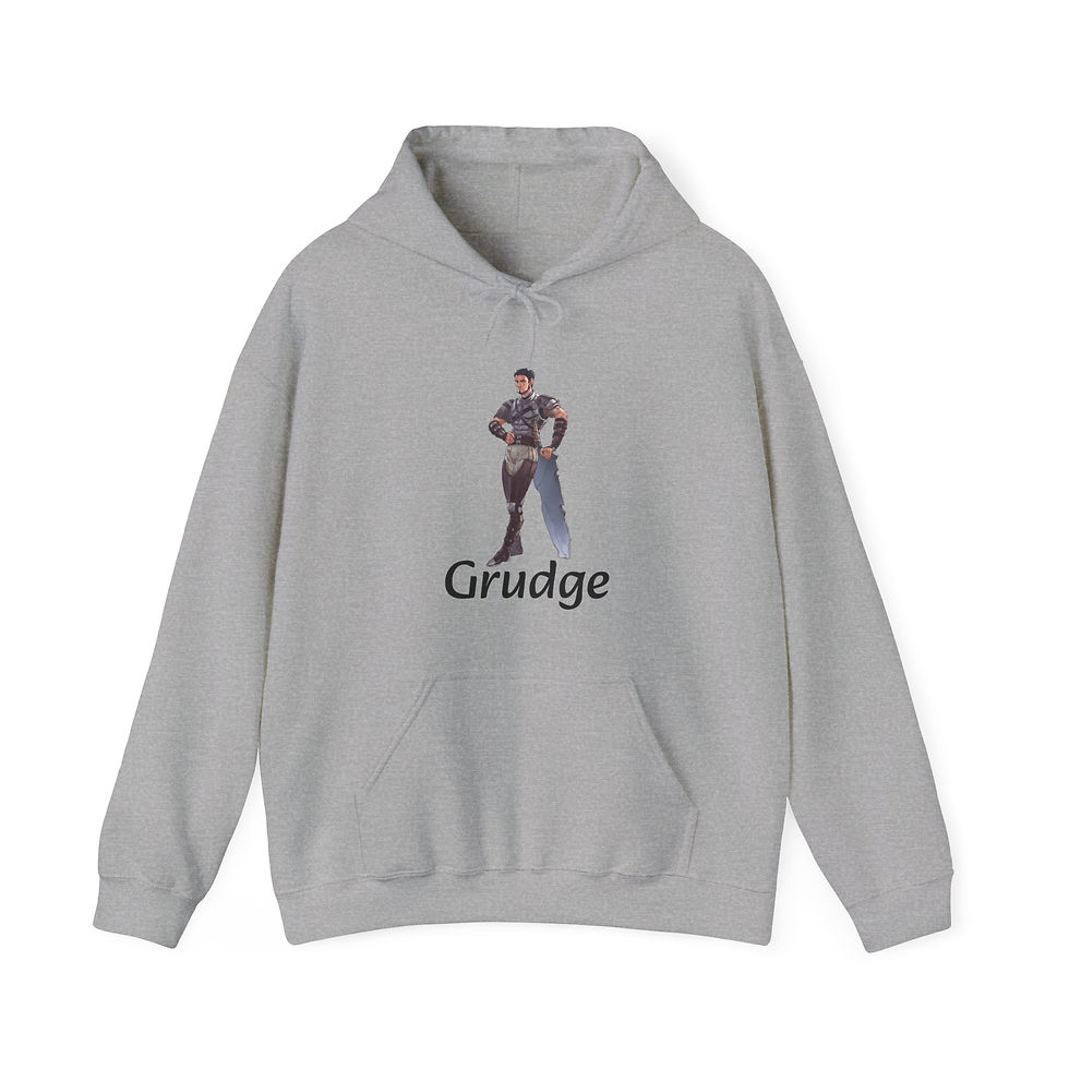 Thumbnail: Grudge Character Profile Hoodie, Fantasy Novel Art Sweatshirt, Karwind's
