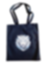 Sac en toile noir , grand et fin avec tigre blanc