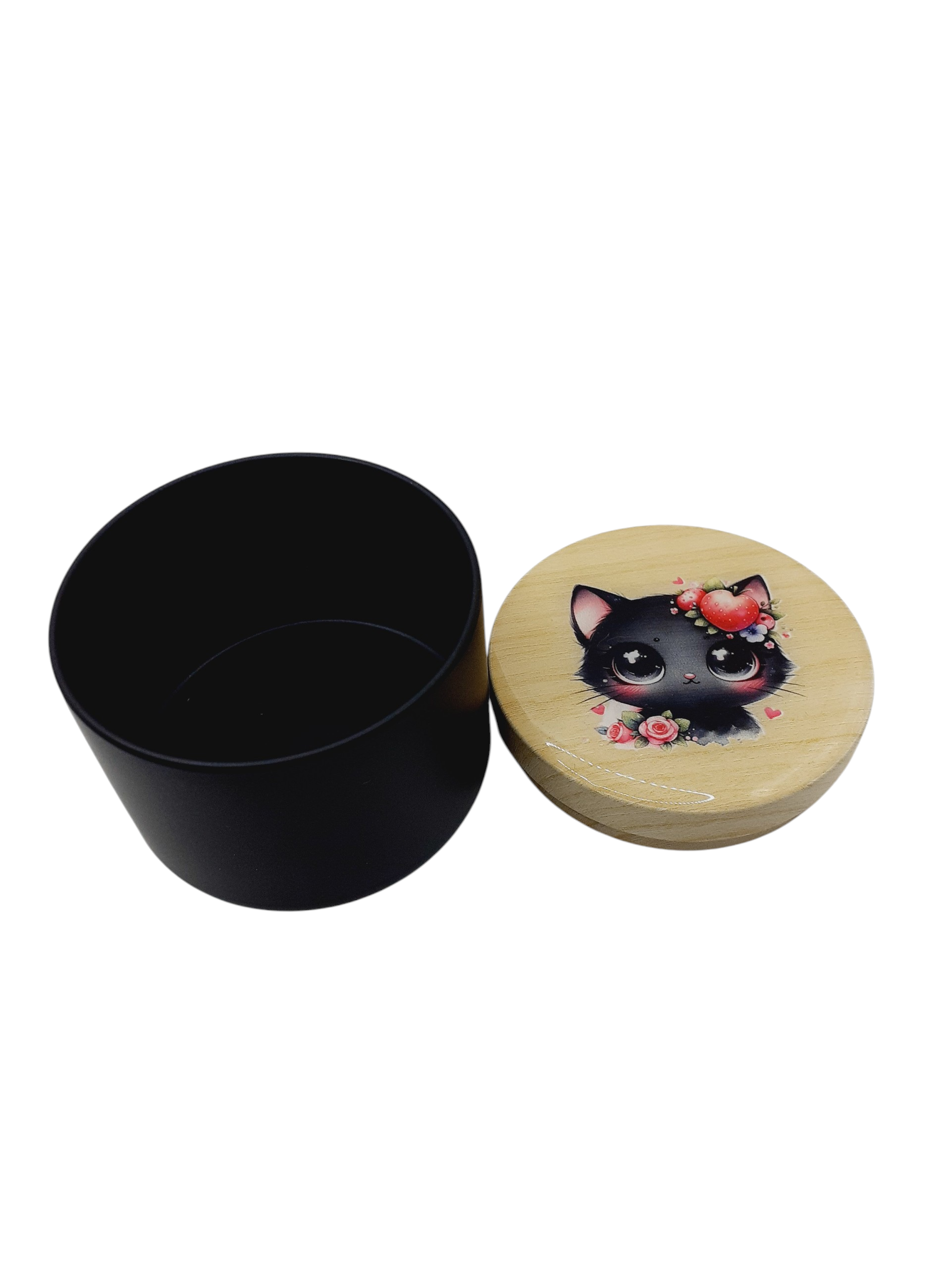 Boite métallique noir chat noir