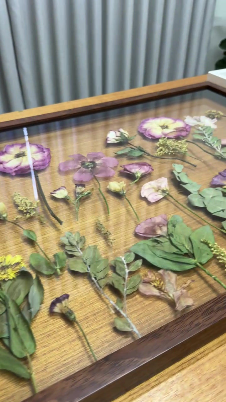 Miniatura: Arte Botânica Entre Vidros – Flores Prensadas - 90x50cm