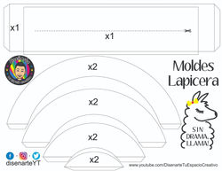 moldes lapicera llamas