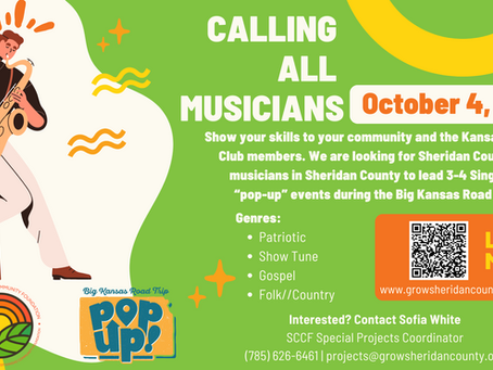 Call for Local Musicians: Share Your Talent During the Big Kansas Road Trip in Sheridan County
