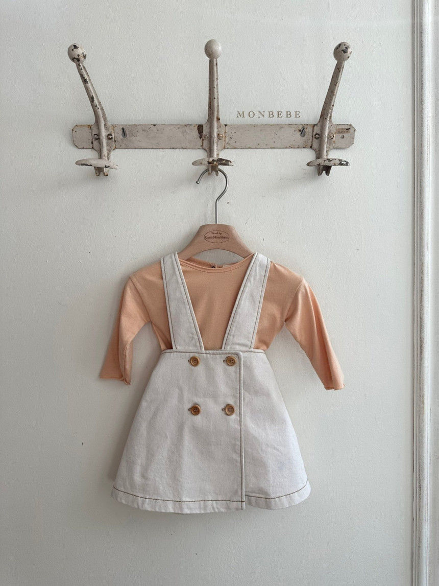 Thumbnail: Denim Dungarees Skirt