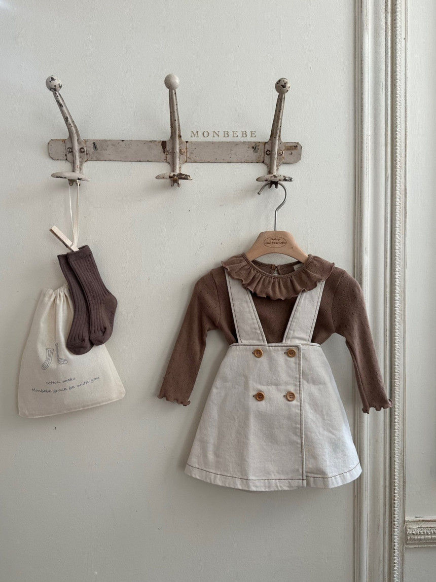 Thumbnail: Denim Dungarees Skirt