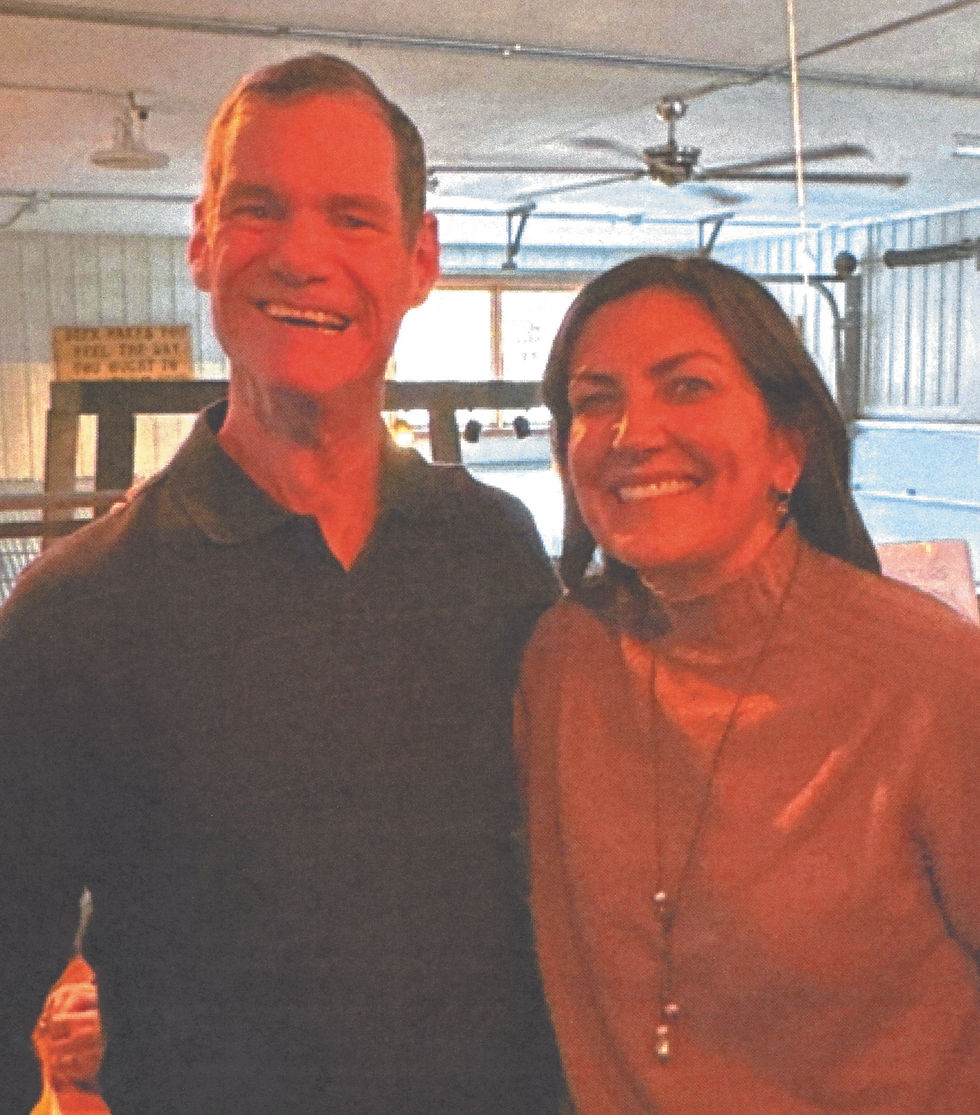 Buddy with Renee, his childhood friend, at Buddy's 60th birthday, 2024