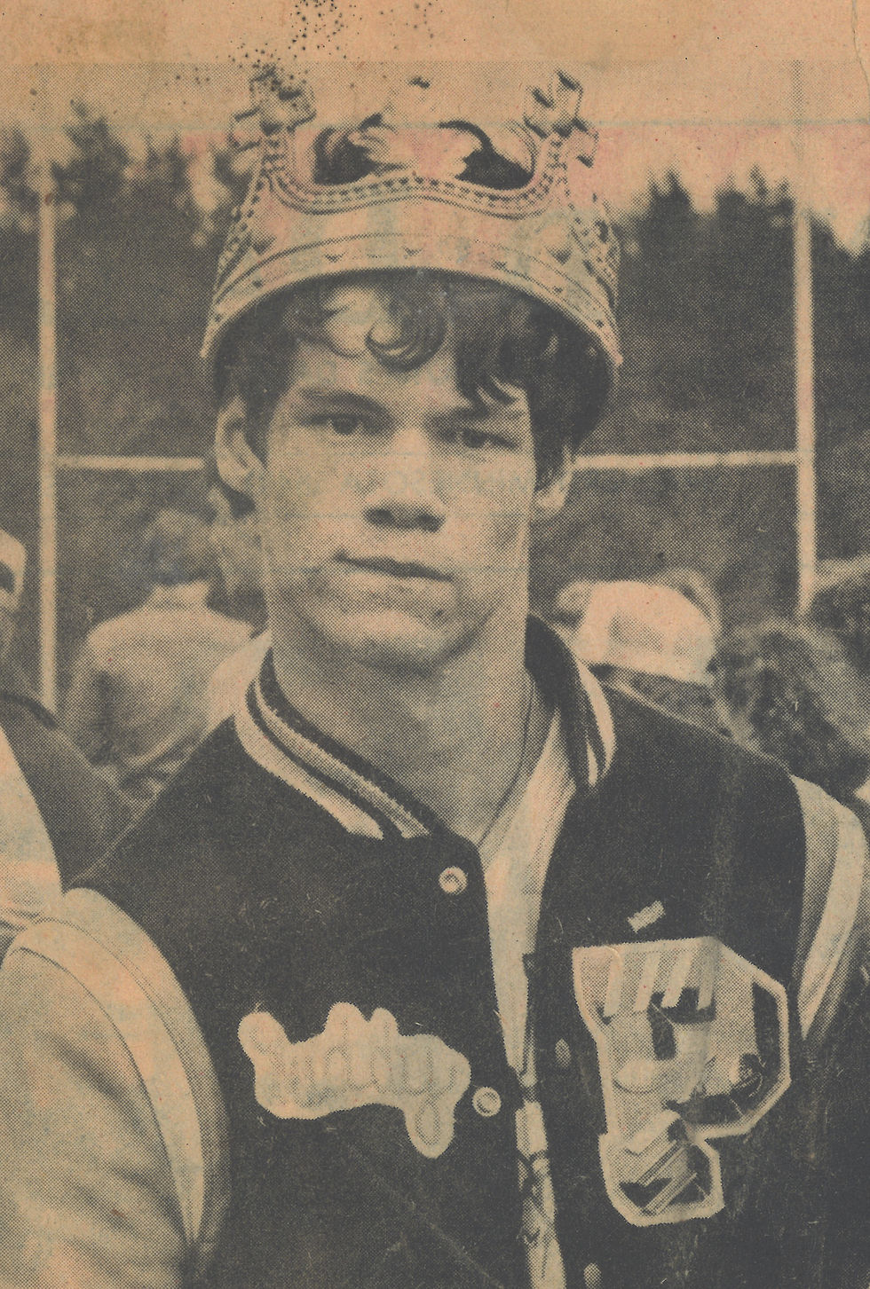 Buddy wins Homecoming King of Pillager High School, 1982