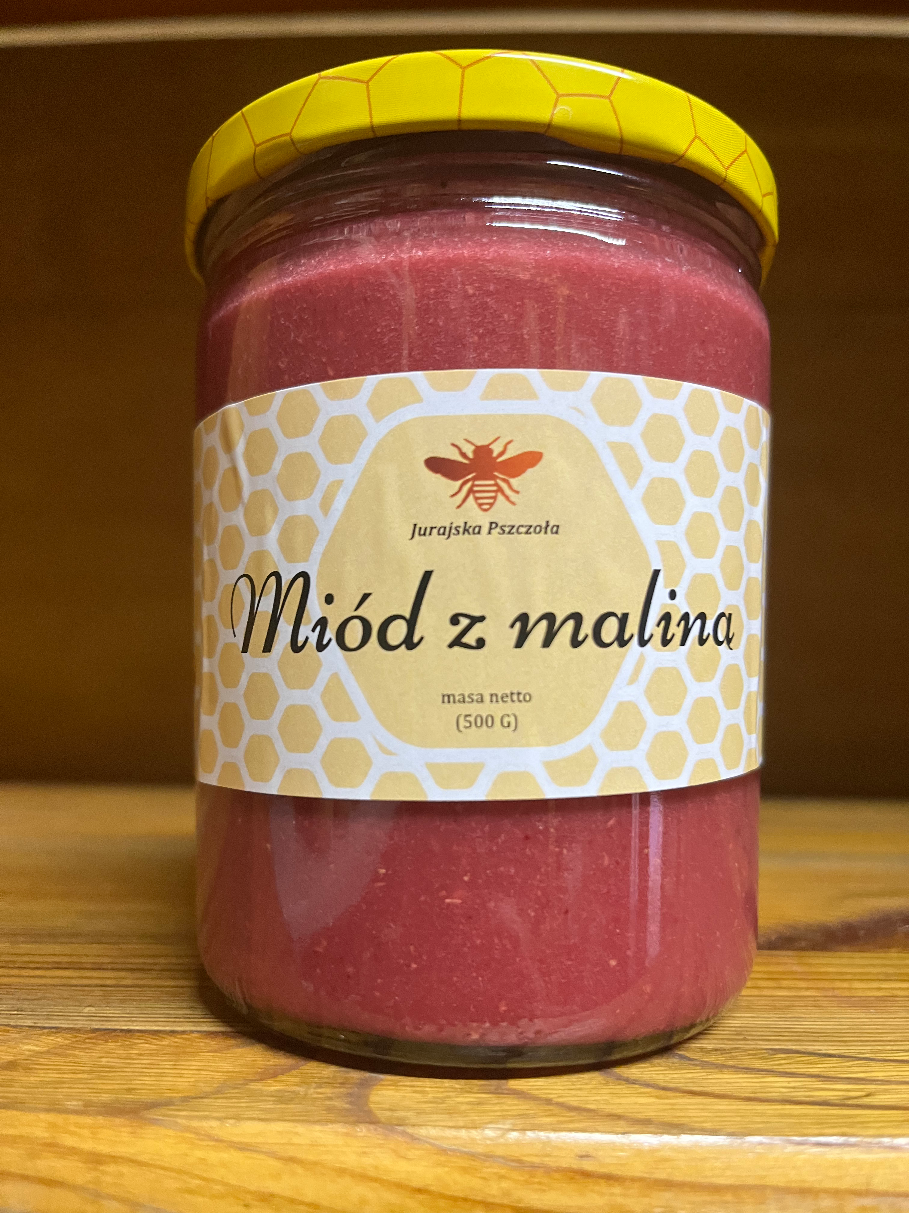 Miód z malinami 500g
