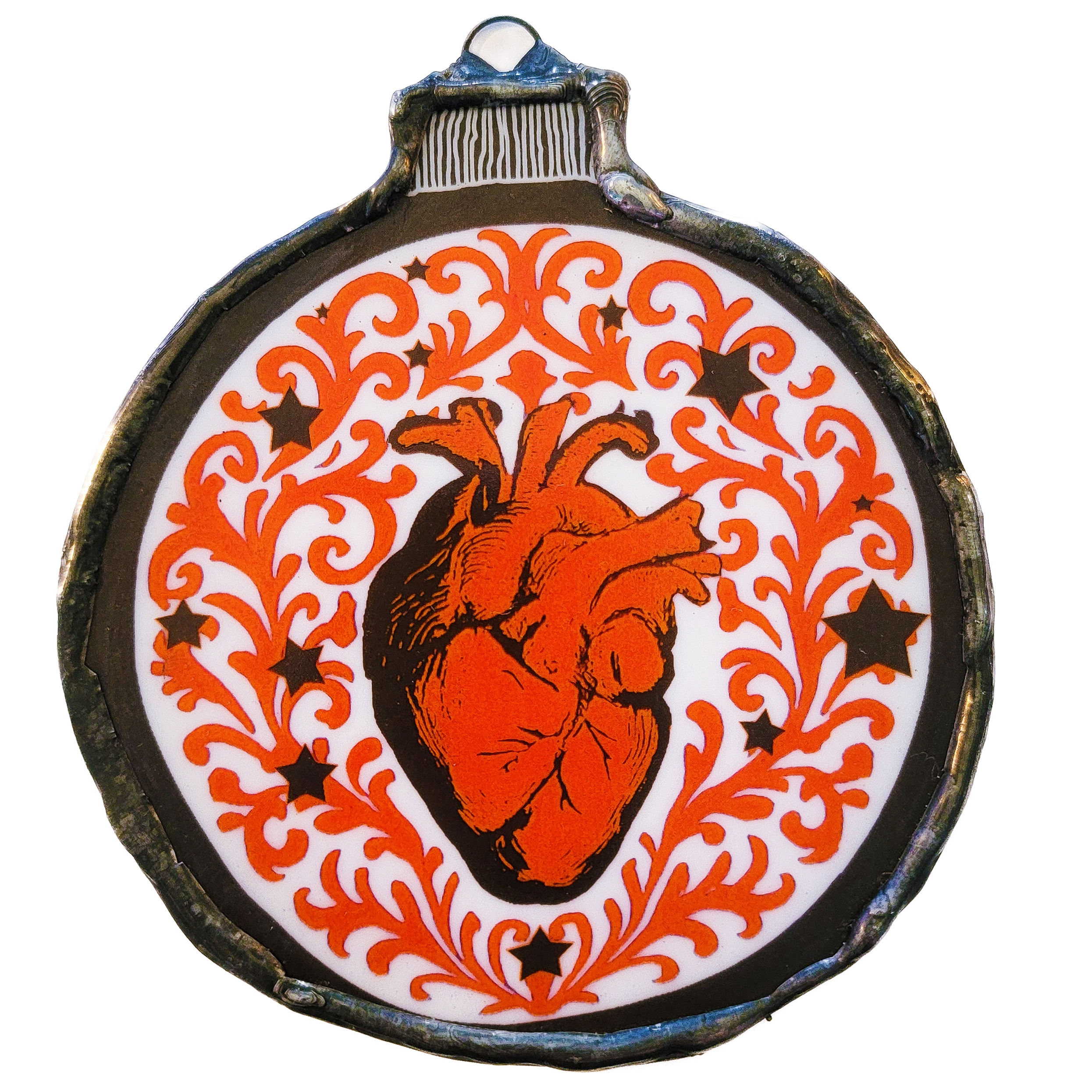 Circus Heart Bauble | Glass Ornament | Halloween Decor