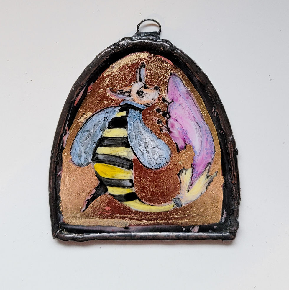 BUSY BEE | ORIGINAL | ENAMEL ON GLASS
