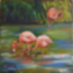 Pond of Flamingos 300