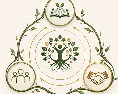 Qey2 Ecosystem connecting Learn, Partner, and Connect through human-centered leadership