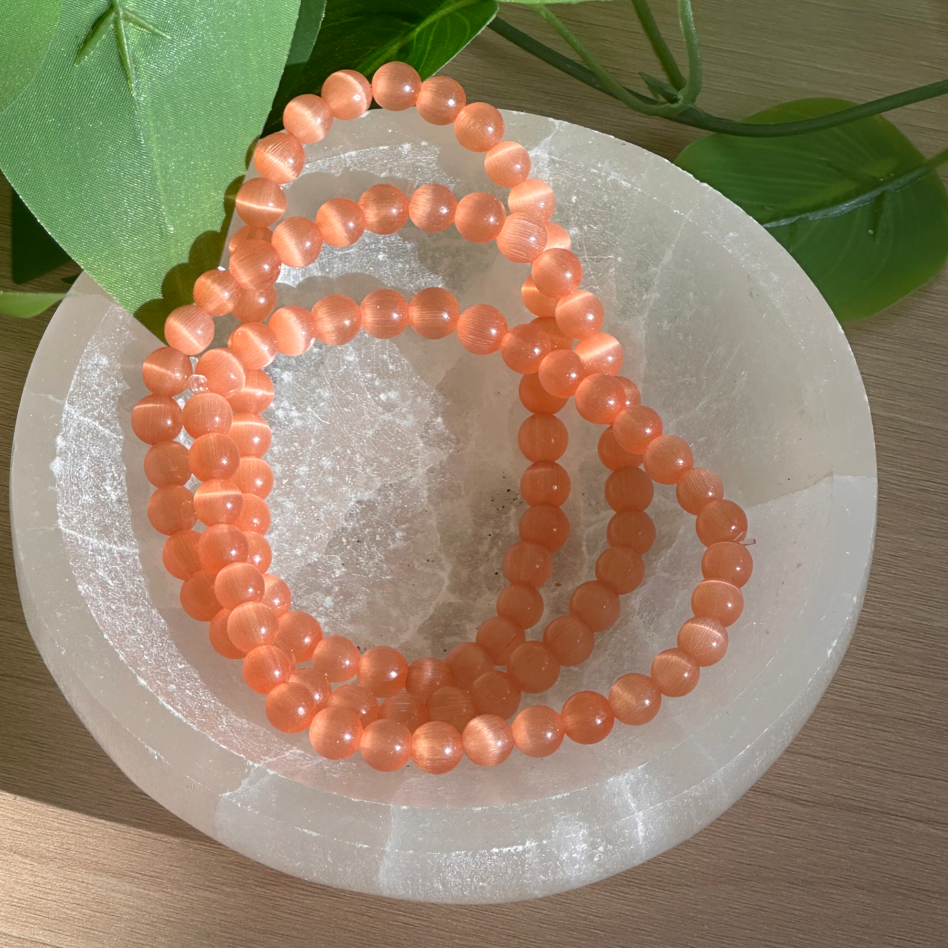 ORANGE CAT EYE BRACELET