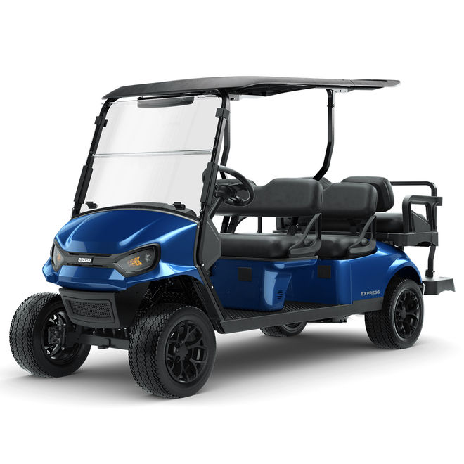 E-Z-GO 2026 Express 6 Touring S 13.5-hp Gas Electric Blue Golf Car