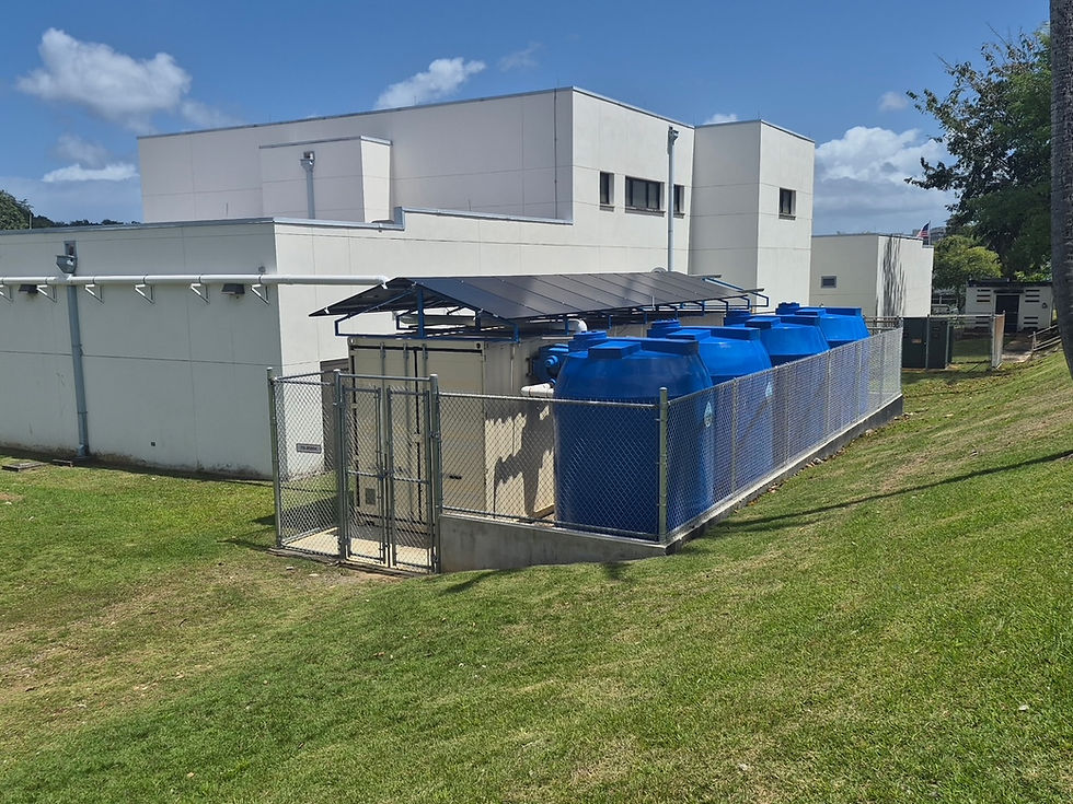 ESI"s rainwater harvesting system in use on site