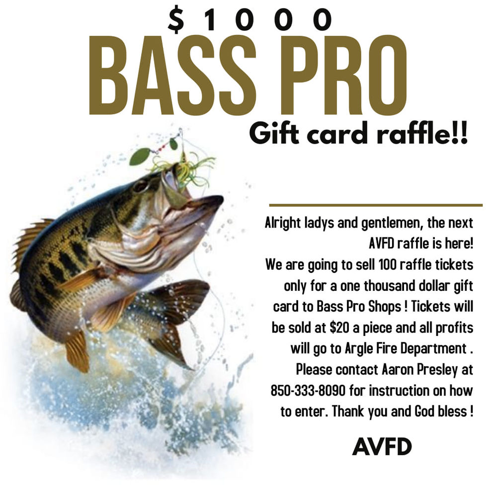 1,000 Bass Pro Gift Certificate
