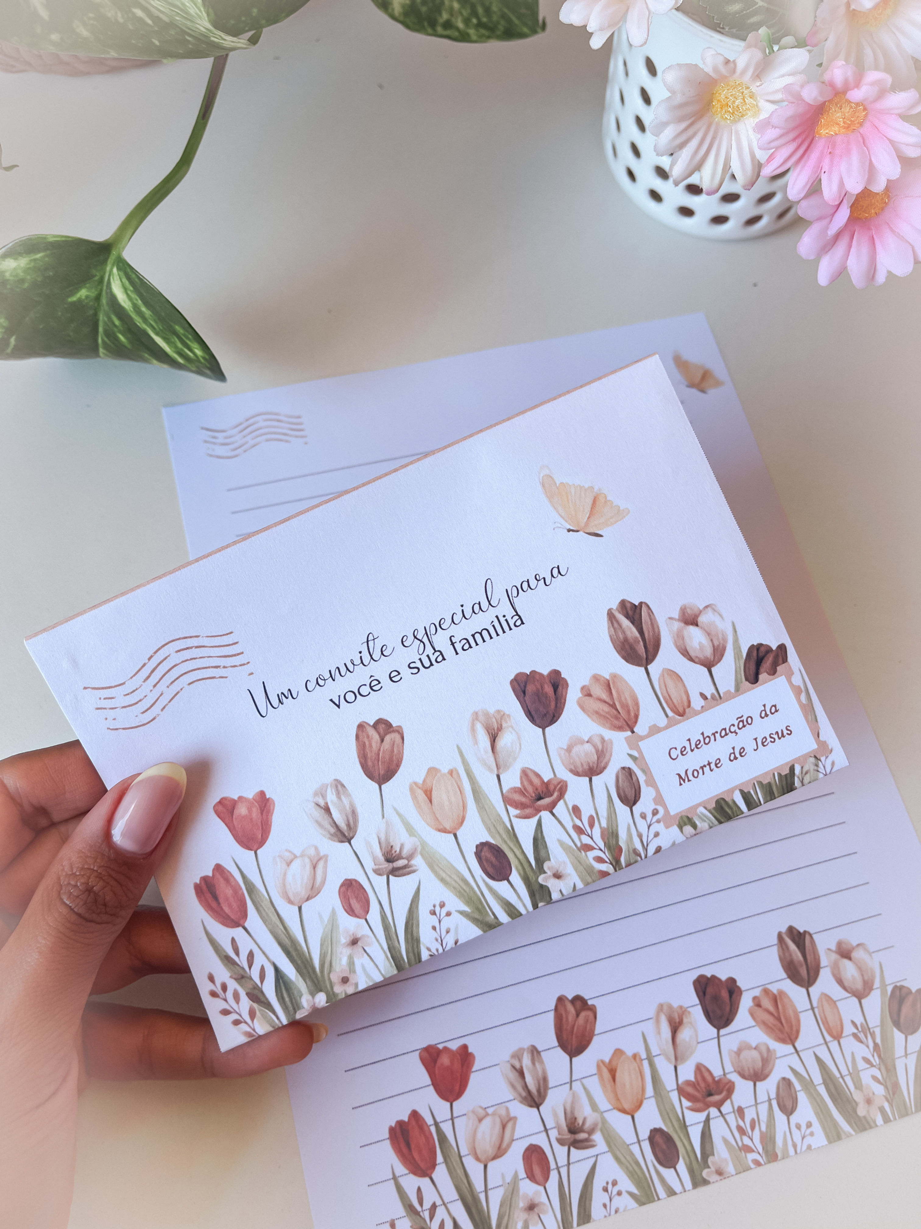 Kit Cartas Celebração Floral